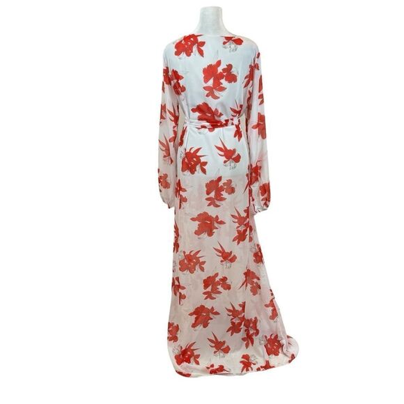 Ladies Matte Collection Achilles Sheer Floral Long Swim Cover Up Robe Size Small - Picture 4 of 8